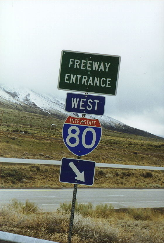 [I80 West Sign]